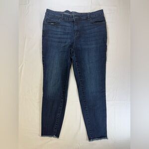 Classic Dark Blue Women's Jeans Size 12 Ankle fit.